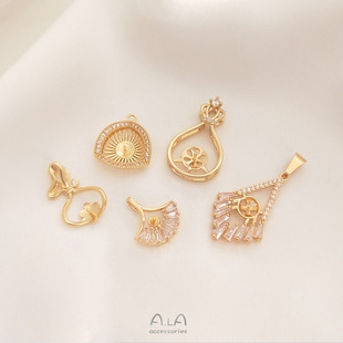 ��ɫ14K����diy�����������X�������朵�������������Ƕ����
