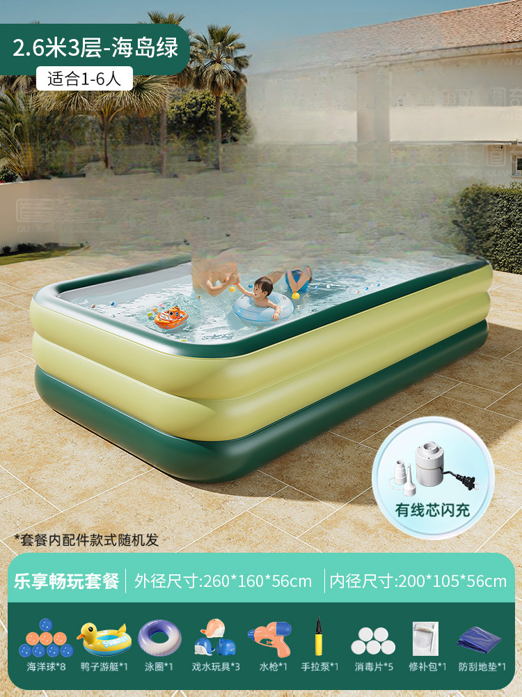 두꺼워진 2.9m겹 아일랜드 그린 [즐거운 선물 + 마모 방지 바닥 매트] 유선 플래시 충전