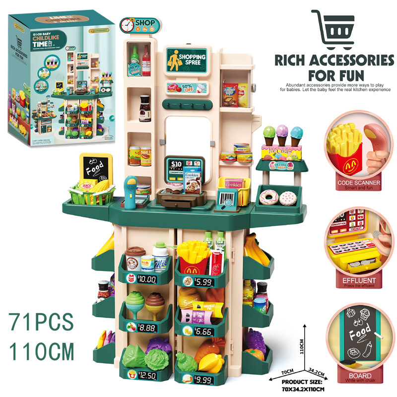 71PCs Mesa de supermercado verde 3,4 kg