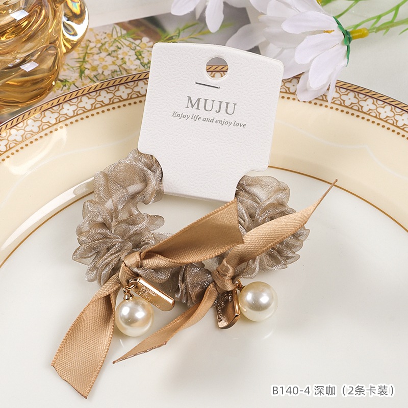 [Carga de tarjeta] sensación de alto nivel coreano de cabello de código de barras de moda de alta elasticidad de cabello anillo de cabello correa de cola de caballo