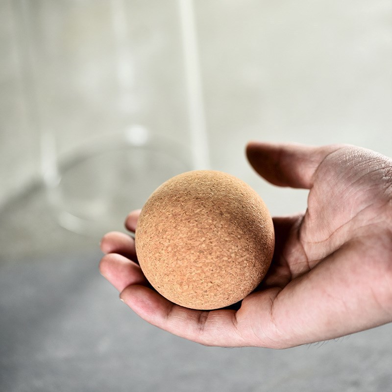 Artesanía de corcho Corcho Bola de corcho redonda Corcho bola redonda Corcho Tarro de almacenamiento de corcho