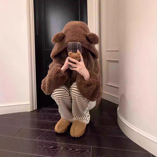 ��ʽС����ɫ���ë����Ů�ﶬ2025�����OӋ�пɐ��ܶ����l������