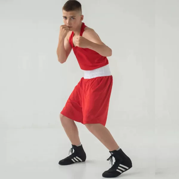 Boxing Uniform Set Can Be Customized with Team Logo for Professional Competition Training