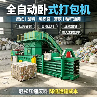 全钢板废纸箱易拉罐打包机多少钱废金属铁皮打包机矿泉水瓶压包机