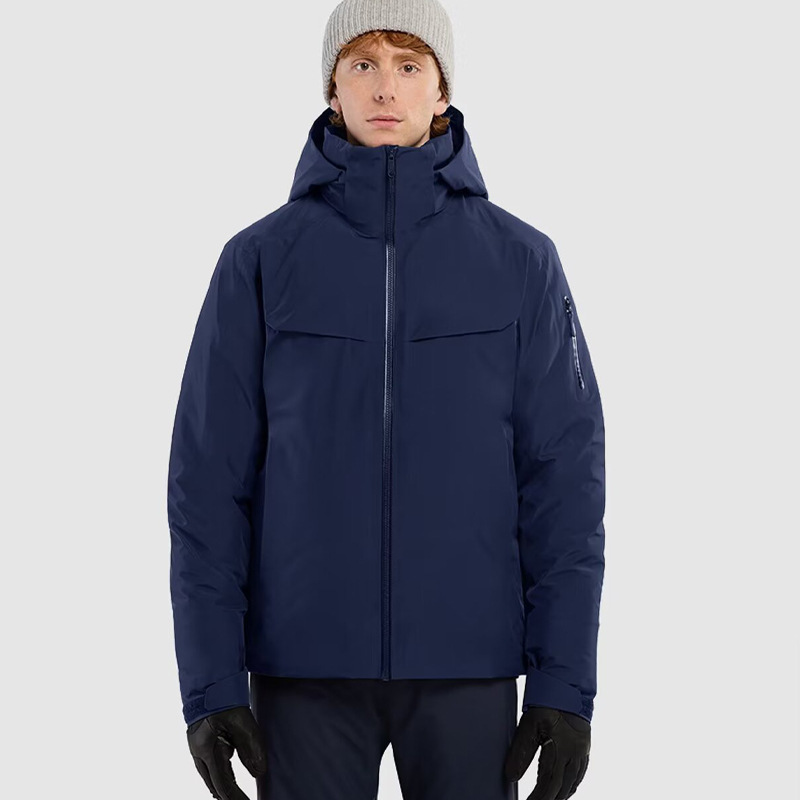 High-End Outdoor Three-In-One Cold-Proof Clothing Two-Piece Set with Removable down Liner and Warm Group Clothing Can Be Customized with Logo