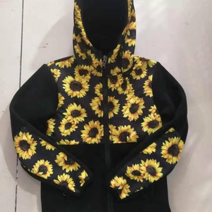 Processing Export Kidsren's Warm Polar Fleece Hooded Fleece Jacket for Boys and Girls, Can Be Customized with Embroider