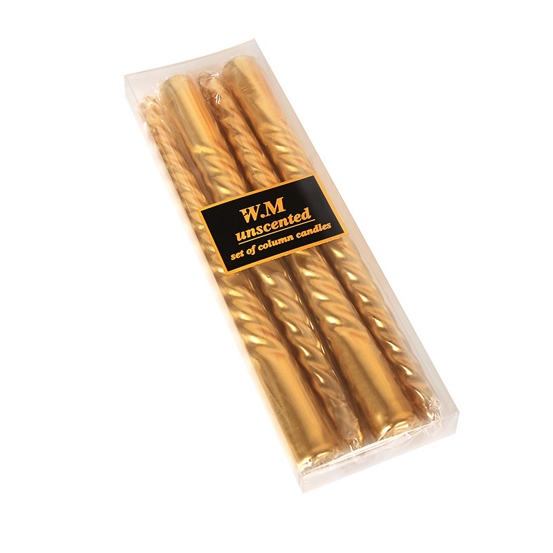 Vela de la boda multicolor vela espiral tira de oro rojo blanco plata candelabro cumpleaños nacarado mesa de noche