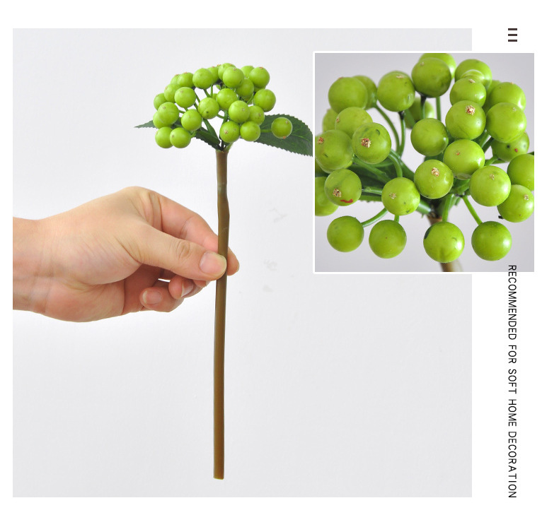 Foam Mini Red Berries Blueberries Fake Flowers Fortune Fruit Flower Wall Decoration Artificial Berry Branches_maomaolike.com