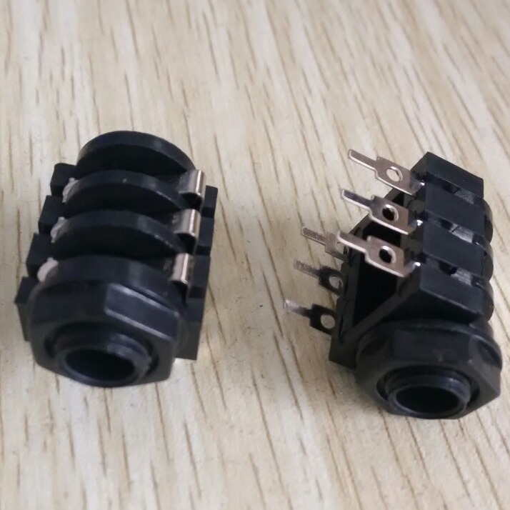 6.3母座母头麦克风插头插座乌龟壳6脚多爪单声道立体声两芯三芯