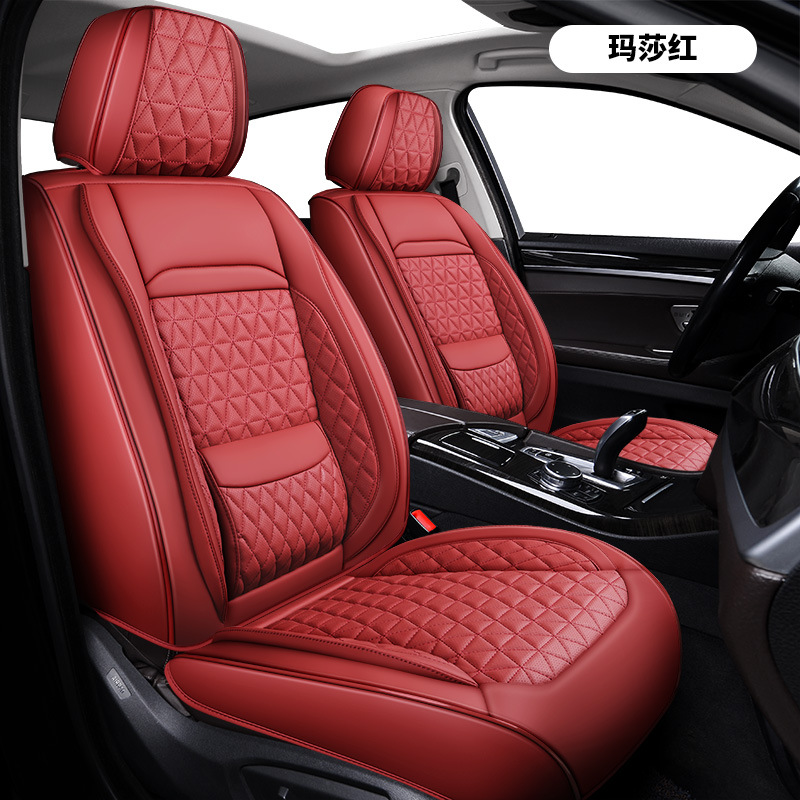 Four-Season Universal Car Seat Covers for Five-Seater Cars, Luxury Seat Covers, Breathable Linen Car Seat Cushions, Decorative Pads