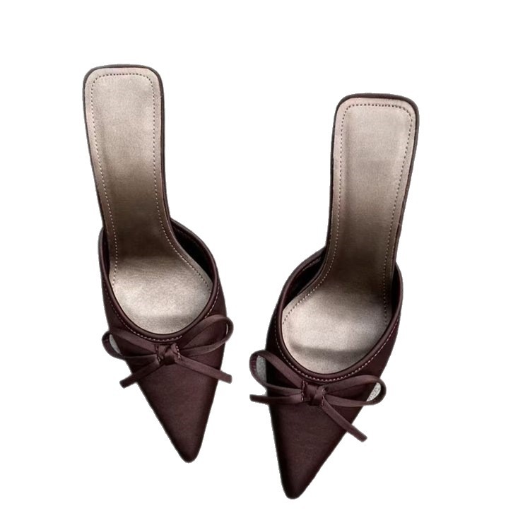 Zapatillas de Tacón Alto para Mujer de Cuero y PU, Tacón Alto (6-8 cm), Antideslizante, para Verano