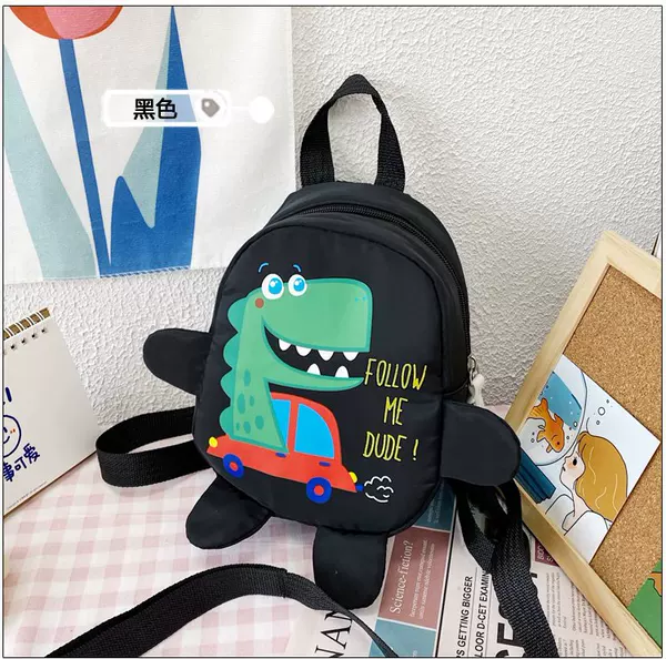 Kindergarten Baby School Bag New Kidsren's Anti-Lost Car Dinosaur Print Backpack Boys and Girls Travel Backpack