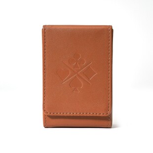 Game Card Leather Case, Chess and Card Playing Card Pu Leather Cover, Flip-Top Leather Storage Gift Case, Custom Portable Creative Storage
