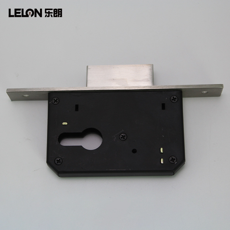 Acero inoxidable estándar europeo personalizado unilateral bloqueo de lengua 40mm engrosado deflector interior accesorios de bloqueo de puerta invisible