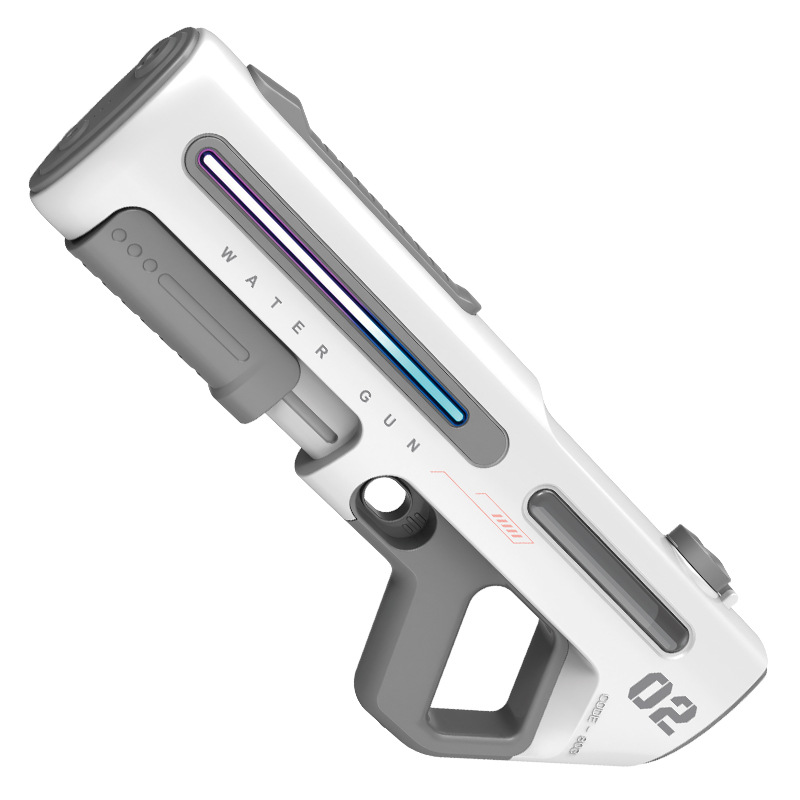 Nueva pistola de agua eléctrica, mano continua, luz de absorción de agua integrada, pistola de agua de gran capacidad, juguete de batalla de agua para padres e hijos de verano