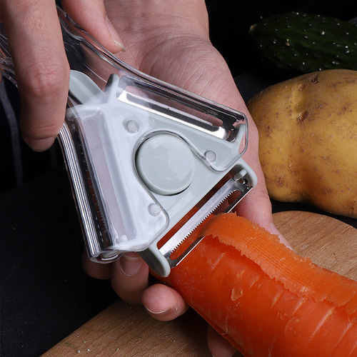 Economic and Practical 3-in-1 Kitchen Rotating Fruit and Vegetable Peeler, Chopper, and Slicer