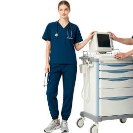 28. Hospital Staff Medical Scrubs 舒适医护V领上衣医美诊所服