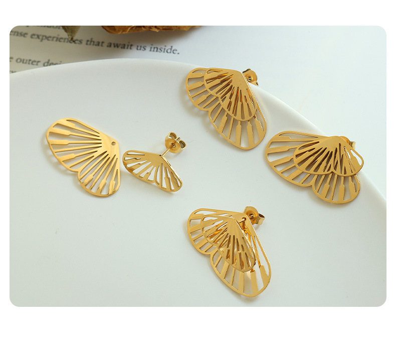 Fashion Butterfly Titanium Steel Ear Studs Stainless Steel Earrings