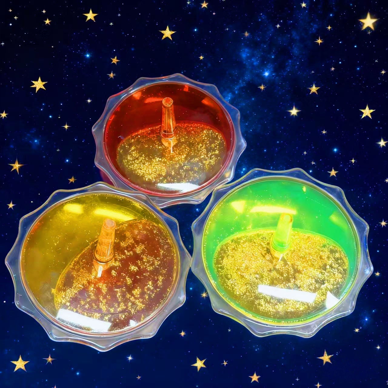 流沙高清亚克力陀螺儿童益智玩具活动广告礼品高颜值旋转减压礼物