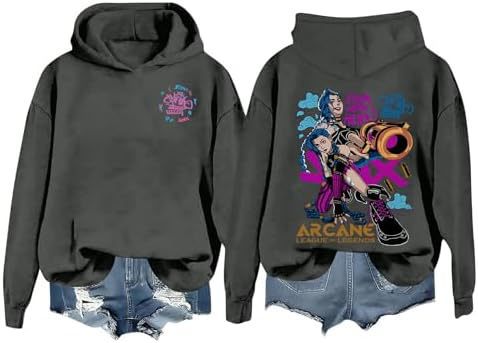 DLDXJQTPL Jinx Was Here Women Hoodie Jinx Arcane Figure