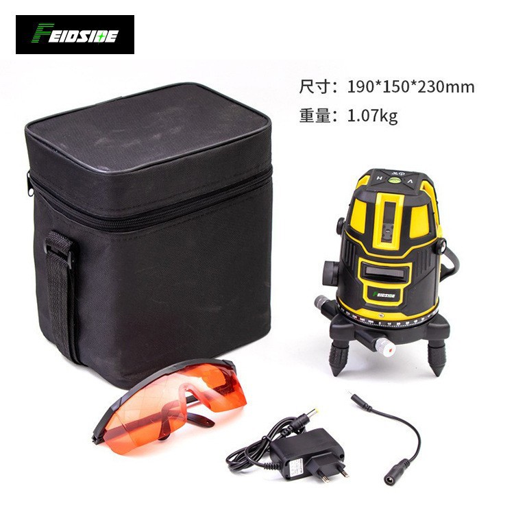 高精度强光红光激光水平仪 户外强光2线3线5线自动安平投线仪