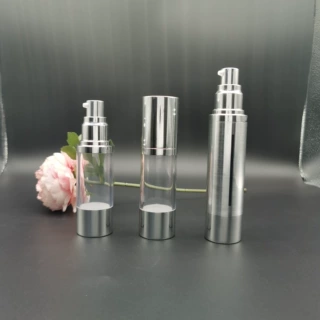 真空瓶包铝银色化妆品分装瓶泵头化妆品瓶真空泵L