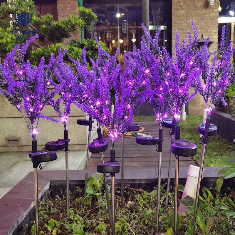led太阳能灯地插灯彼岸花百合花玫瑰花仿真花蒲公英草坪铜线灯串|undefined