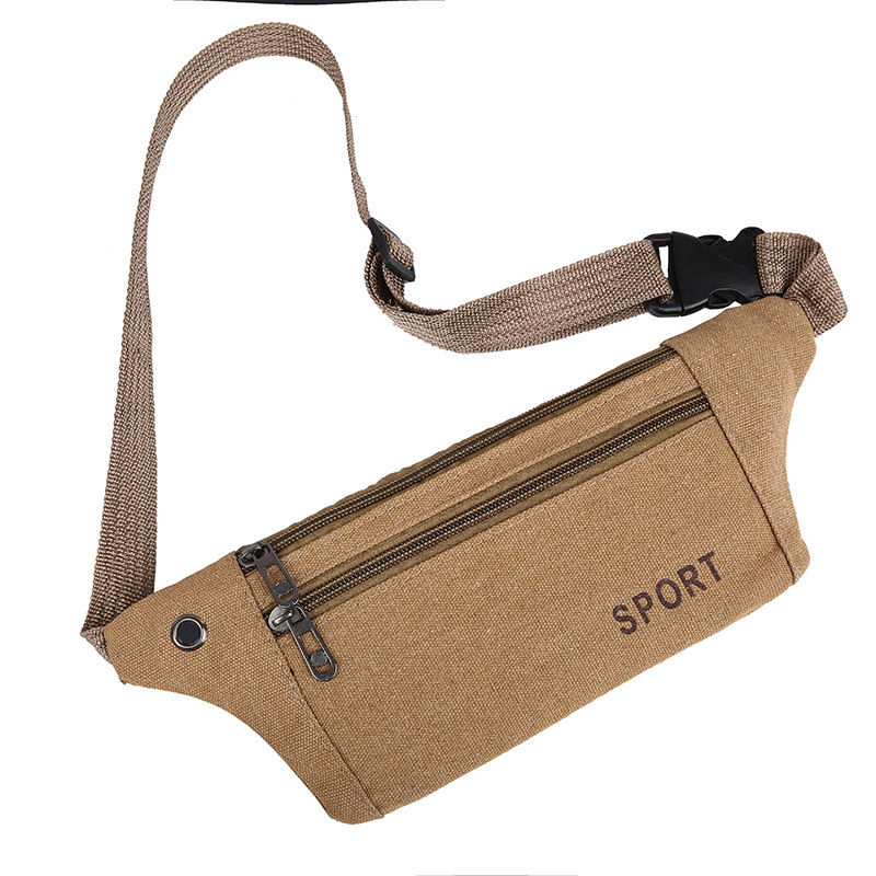 Men's Canvas Waist Bag for Outdoor Sports, Hiking, Running, Work at Construction Sites, and Business Use for Holding Cell Phones and Cash Men's Canvas Waist Bag for Outdoor Sports, Hiking, Running, Work at Construction Sites, and Business Use for Holding Cell Phones and Cash