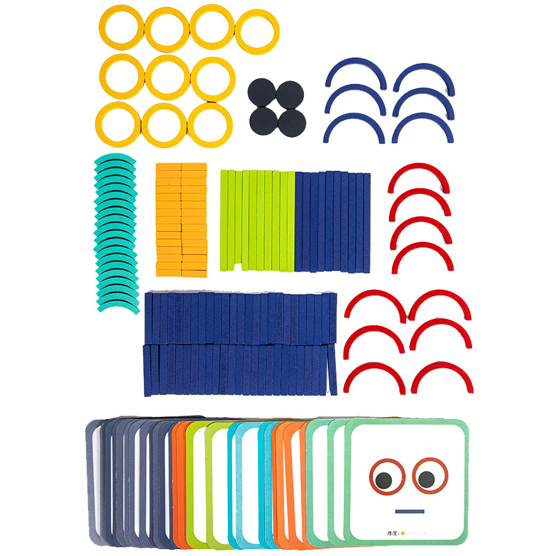 Weiweihu Montessori educación temprana palo de madera rompecabezas niños 3-6 años forma creativa palo de madera rompecabezas rompecabezas juguetes de madera