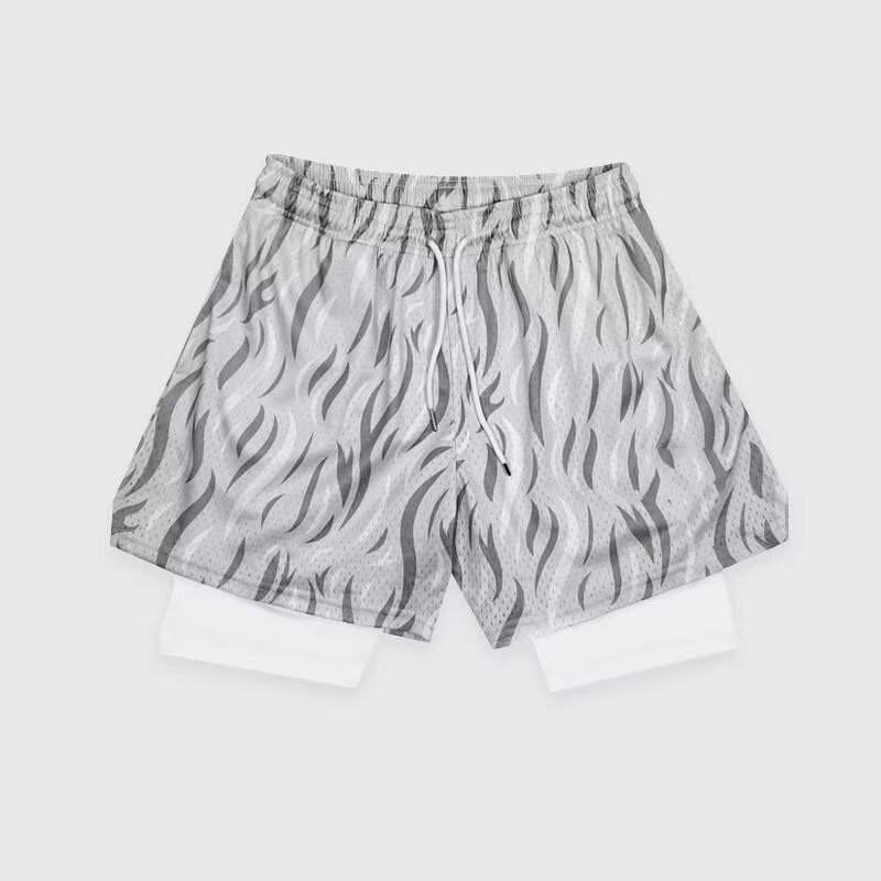 Vacaciones deportivas de dos pantalones cortos para estudiantes de secundaria de niños y niñas no sobre la rodilla entrenamiento transpirable secado rápido pantalones de baloncesto americano