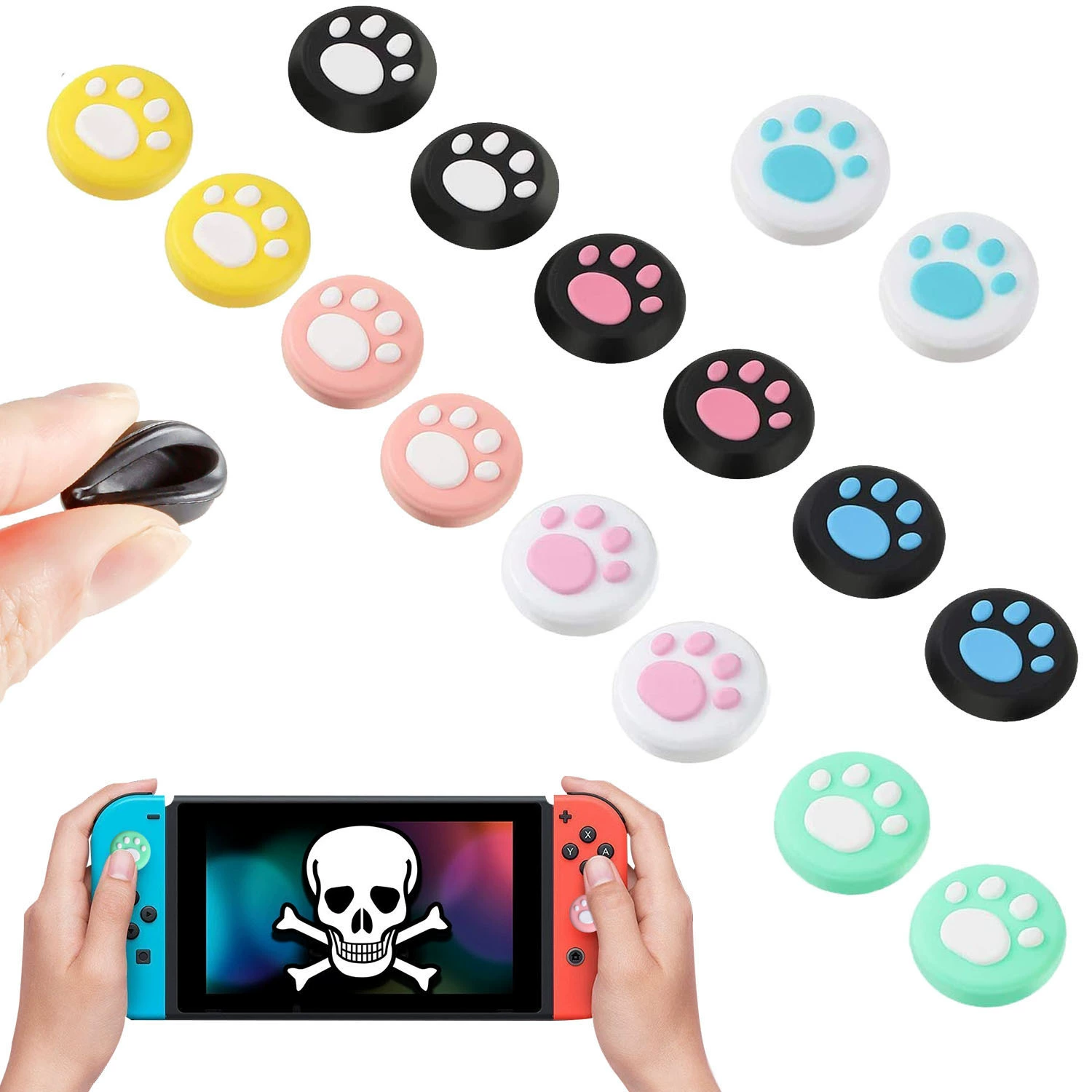 Подходит для Nintendo Switch новой OLED ручка rocker caps для защиты милых кошачьих когтей