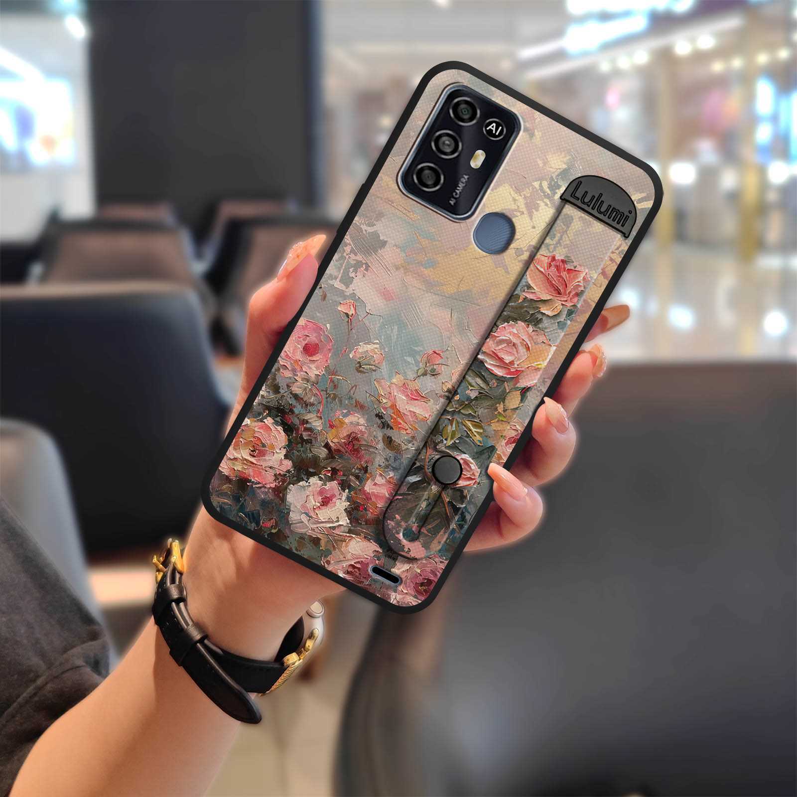 适用中兴手机壳软壳液态创意腕带古韵男女款潮流硅胶防尘全包