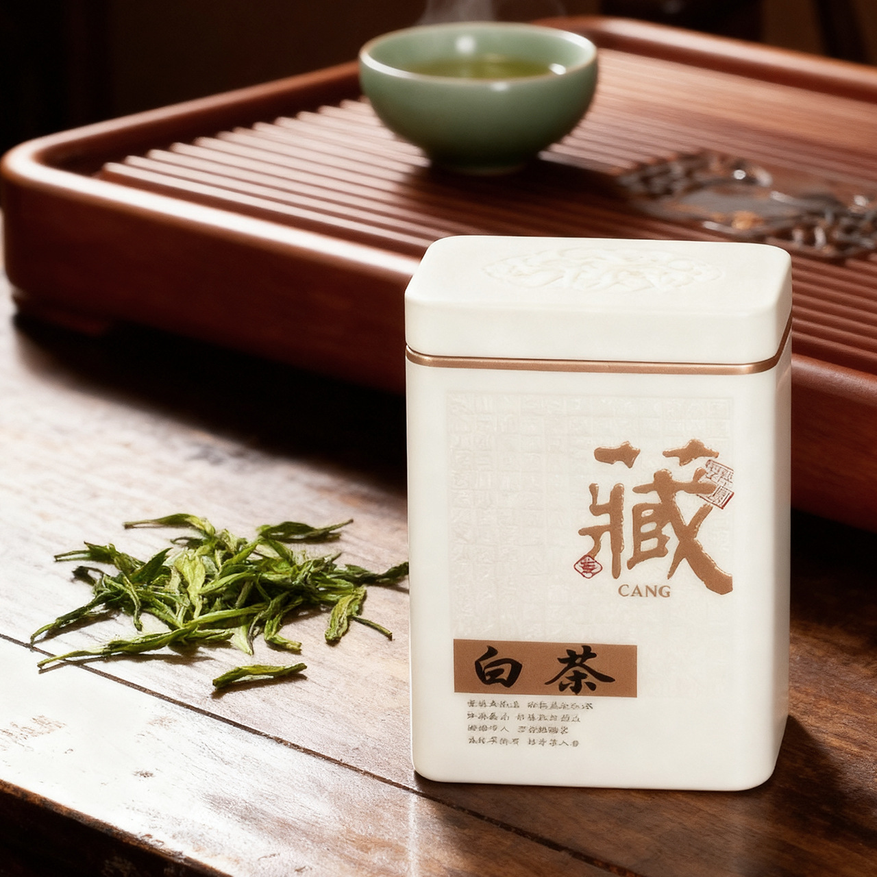 杯口留香白茶高山茶园茶叶绿茶新茶枣香浓香春茶礼品送礼送长辈