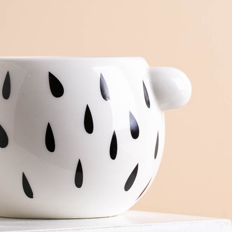 Amazon transfronteriza al por mayor balcón interior Planta artificial manchado perro Animal Maceta de cerámica plantación suculenta Decoración