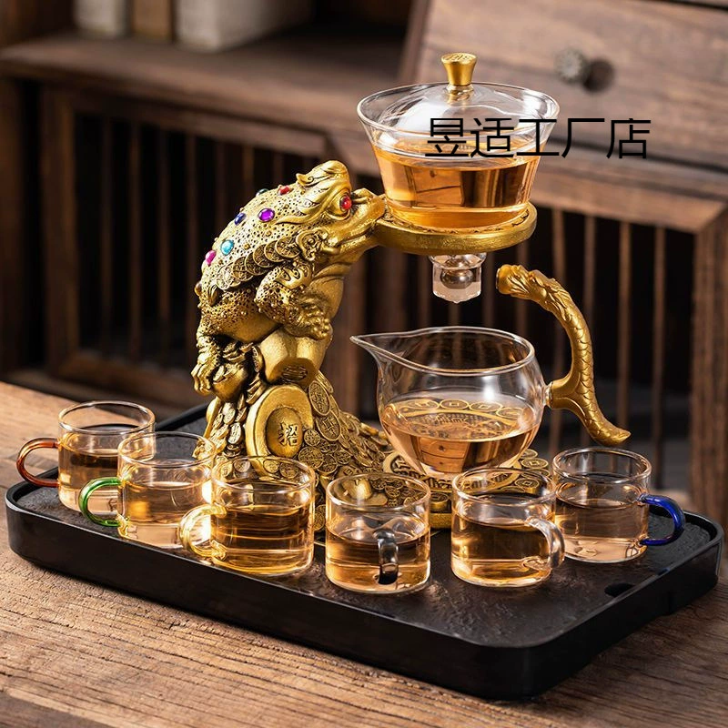 Glass automatic tea set for home use for office, high-end teapot