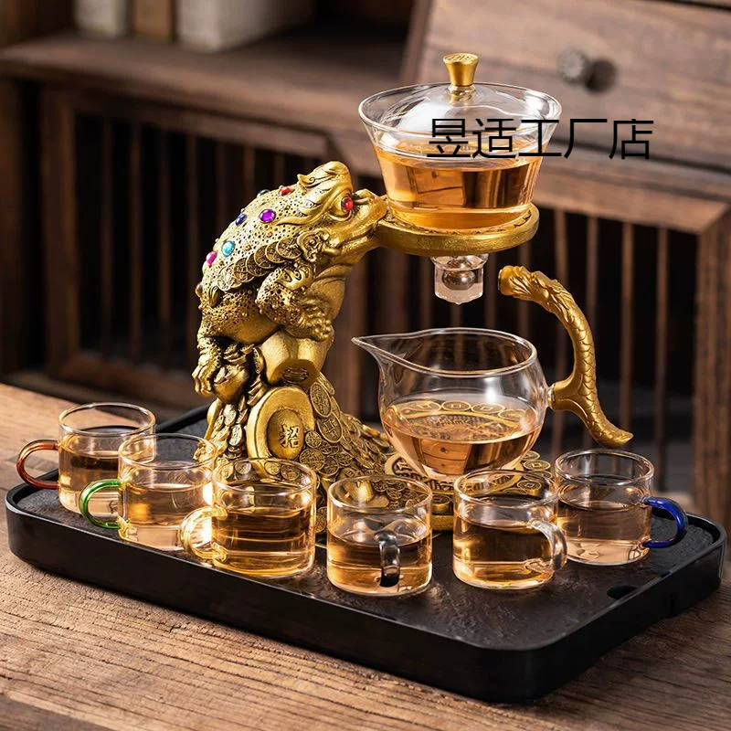 Glass automatic tea set for home use for office, high-end teapot