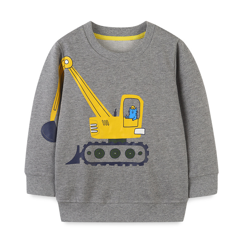 Suéter para niños de estilo europeo y americano otoño nuevo suéter de manga larga para niños de dibujos animados cuello redondo Jersey camisa de fondo para niños T
