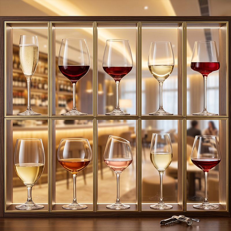 Crystal light and thin wineglass