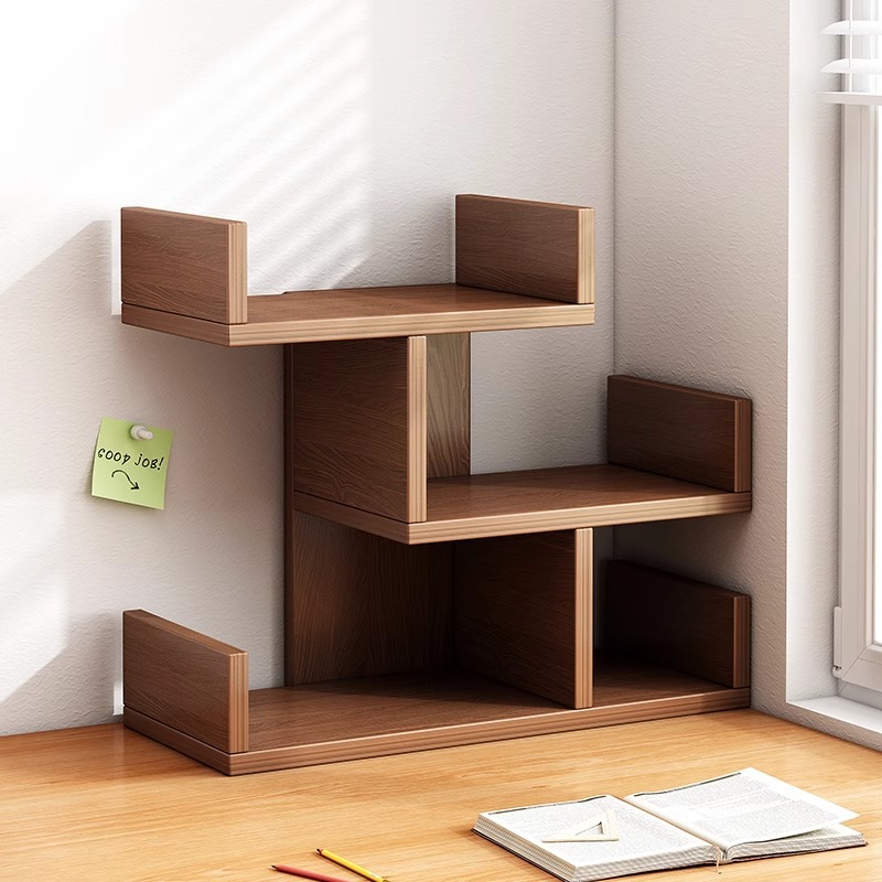 Estante de escritorio, escritorio de almacenamiento, estante de almacenamiento, estante de escritorio, estante de escritorio pequeño, dormitorio de oficina, estante simple multicapa
