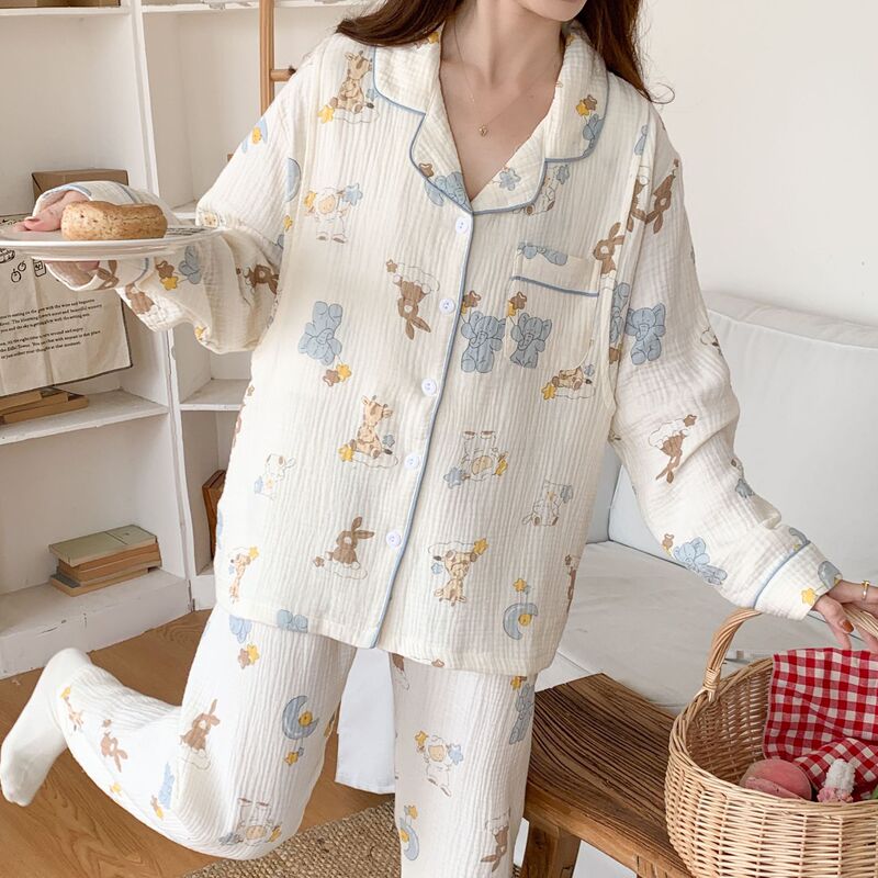 Yuezi clothing pure cotton A cotton yarn sweat-absorbent breathable spring and summer pregnant women pajamas summer lactation clothing spring and autumn suit wholesale Yuezi clothing pure cotton A cotton yarn sweat-absorbent breathable spring and summer pregnant women pajamas summer lactation clothing spring and autumn suit wholesale