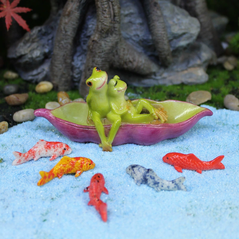 Трансграничный сад балкон микроландшафт мясистые украшения в горшках пастырская личность творческие милые парные украшения в виде лягушек