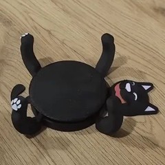 国境を越えた新しいかわいいCat Coasters 3dプリントかわいい猫カップホルダーのデスクトップ装飾品