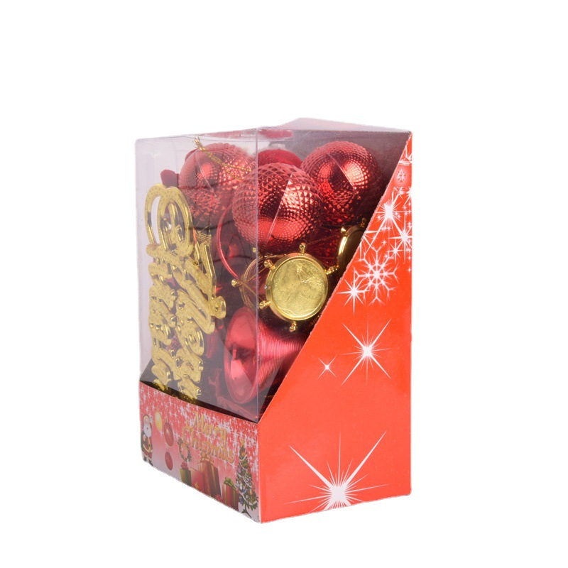 Adornos para árbol de Navidad, 32 piezas, colgantes navideños multicolor azul lago, colgantes navideños, decoraciones navideñas