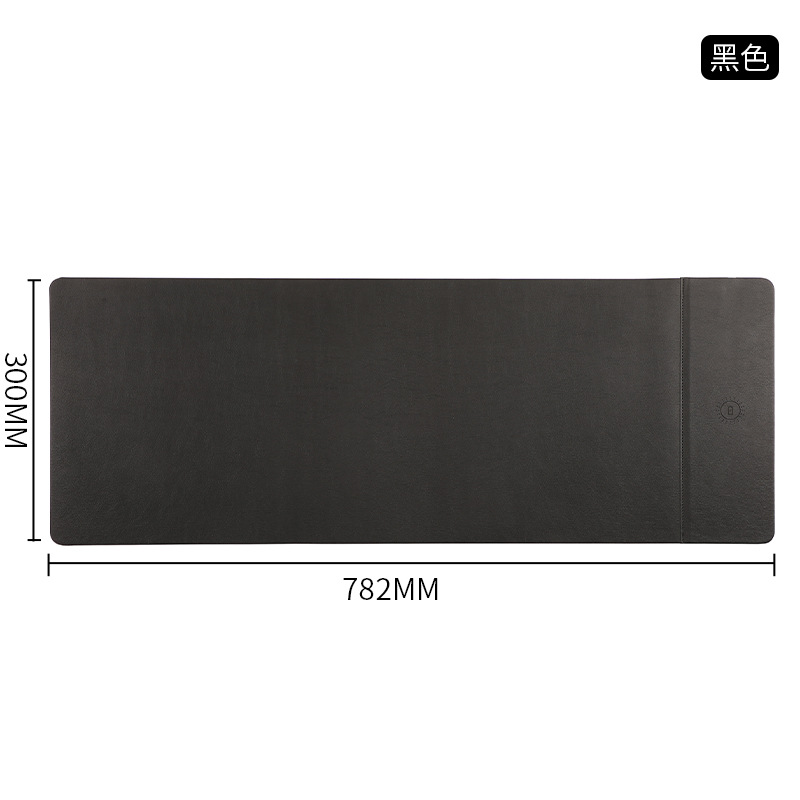 Alfombrilla de ratón con carga inalámbrica 15W, PU antideslizante, oficina comercial, personalizable