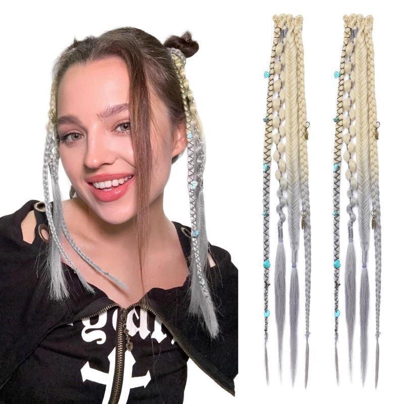 Meilade Wig Braids, Wasteland Style African Half-Head Dreadlocks, Finished Braids, European and American Bohemian Style Braids