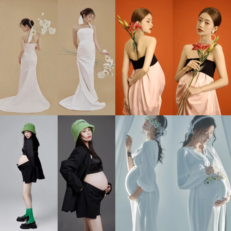 New Pregnant Women Photo Clothing Photo Studio Pregnant Mummy Big Belly Photo Photo Dress Photography Art Photo Pregnant Women Photo Clothes