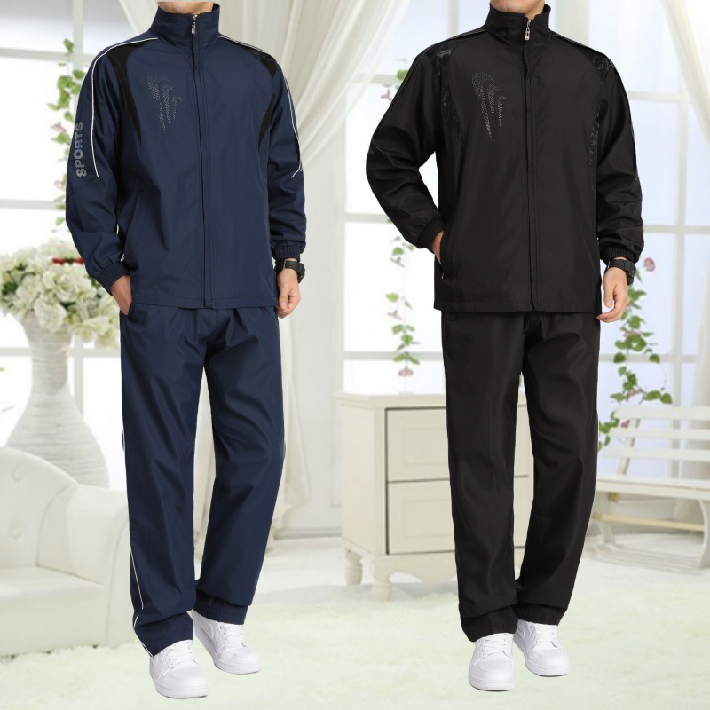 运动服男士运动套装跑步大码中老年休闲装春秋季爸爸装款宽松时尚|undefined