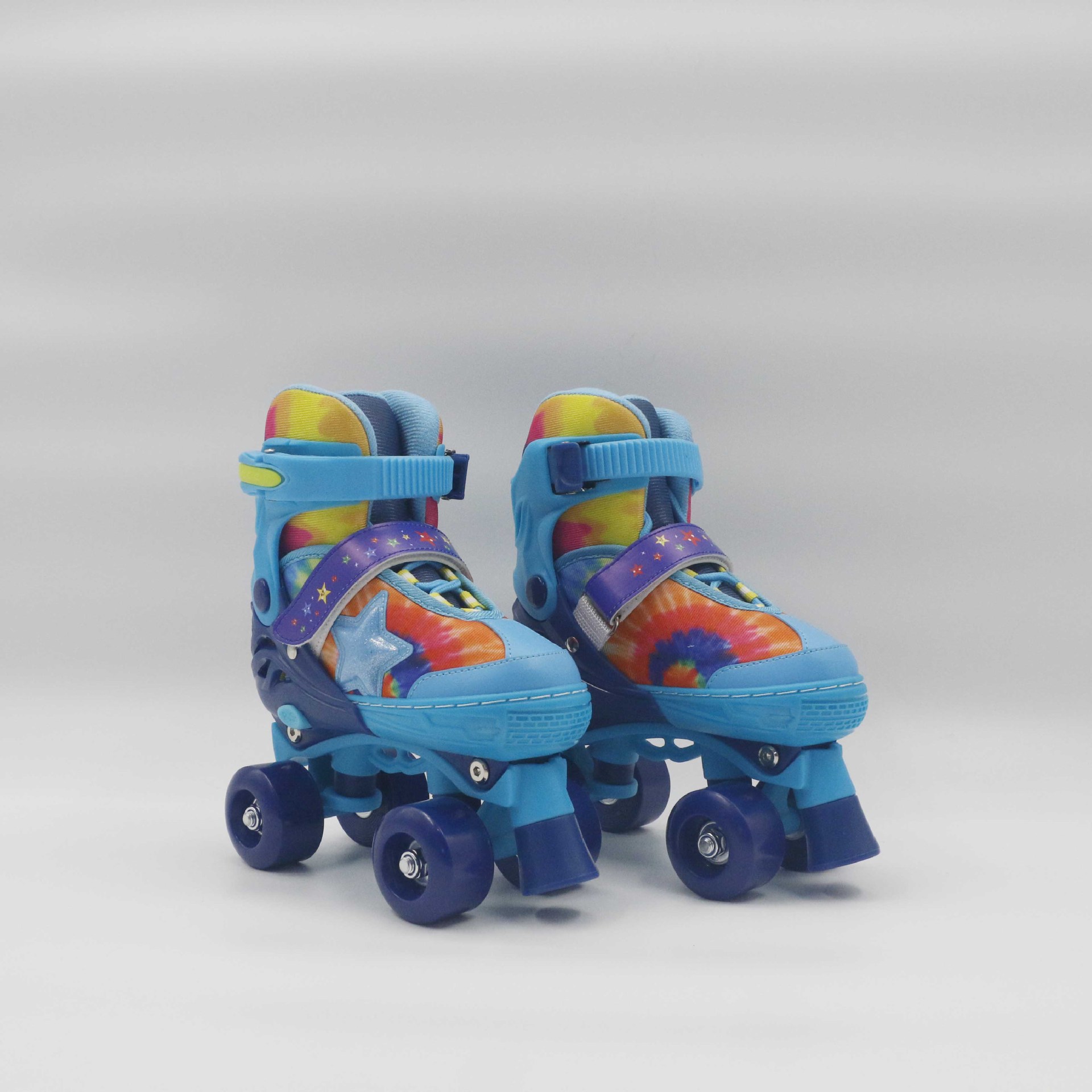 Cross-border children's adjustable double-row skates adult men's and women's four-wheel roller skates with brakes for beginners