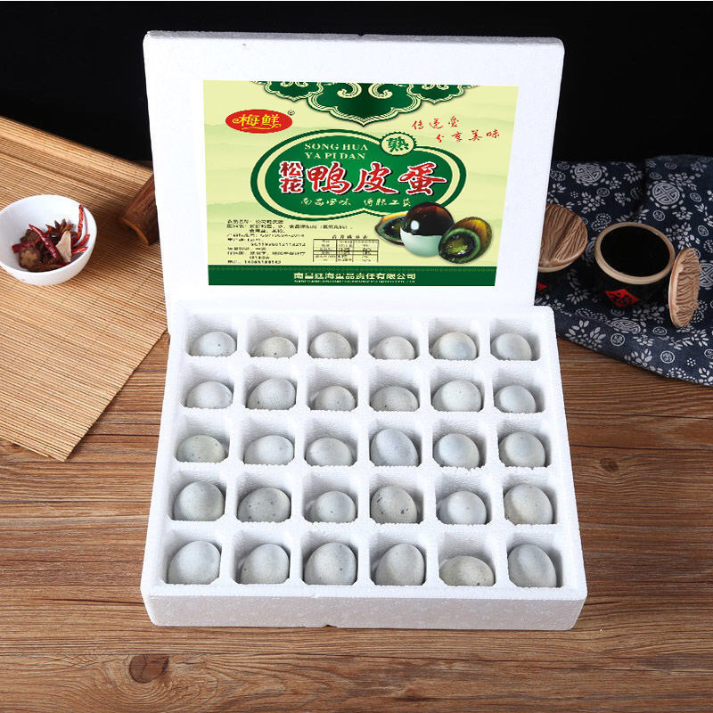 Runny Songhua Preserved egg Lead-free technology selected Duck egg Pickled 30 Full container wholesale