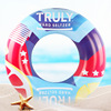 inflation 110cm adult PVC Inflatable swimming ring printing Life buoy Large Aquatic Floating ring